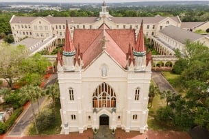 Exterior view of Spring Hill College Campus in Mobile, Ala.